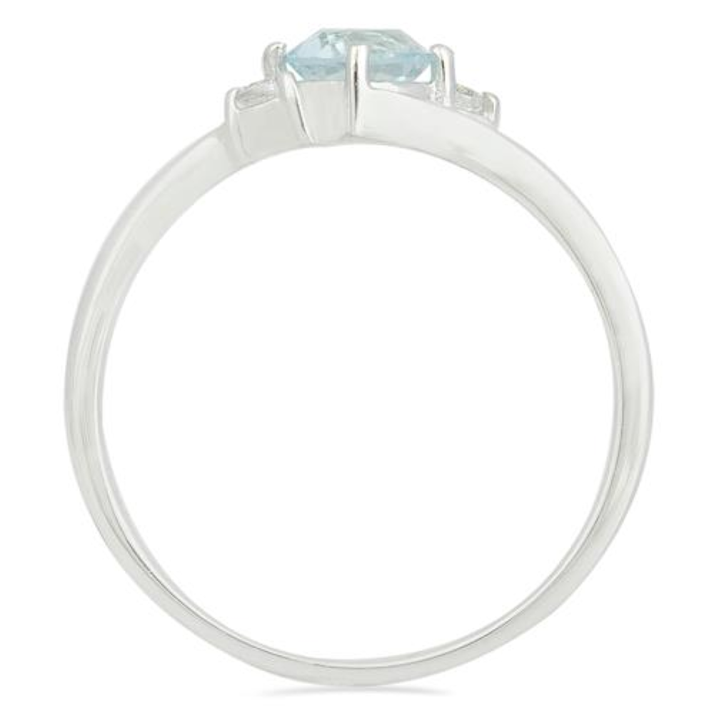 925 SILVER NATURAL SKY BLUE TOPAZ GEMSTONE CLASSIC RING