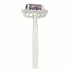 BUY SYNTHETIC ALEXANDERITE GEMSTONE HALO RING IN 925 SILVER