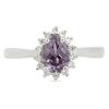 BUY SYNTHETIC ALEXANDERITE GEMSTONE HALO RING IN 925 SILVER