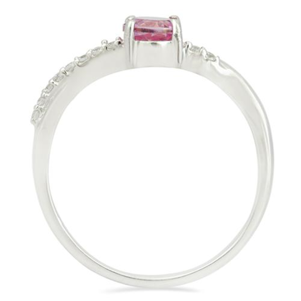 BUY GENUINE PINK TOPAZ GEMSTONE CLASSIC RING IN STERLING SILVER