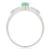 BUY NATURAL EMERALD GEMSTONE CLASSIC RING IN STERLING SILVER