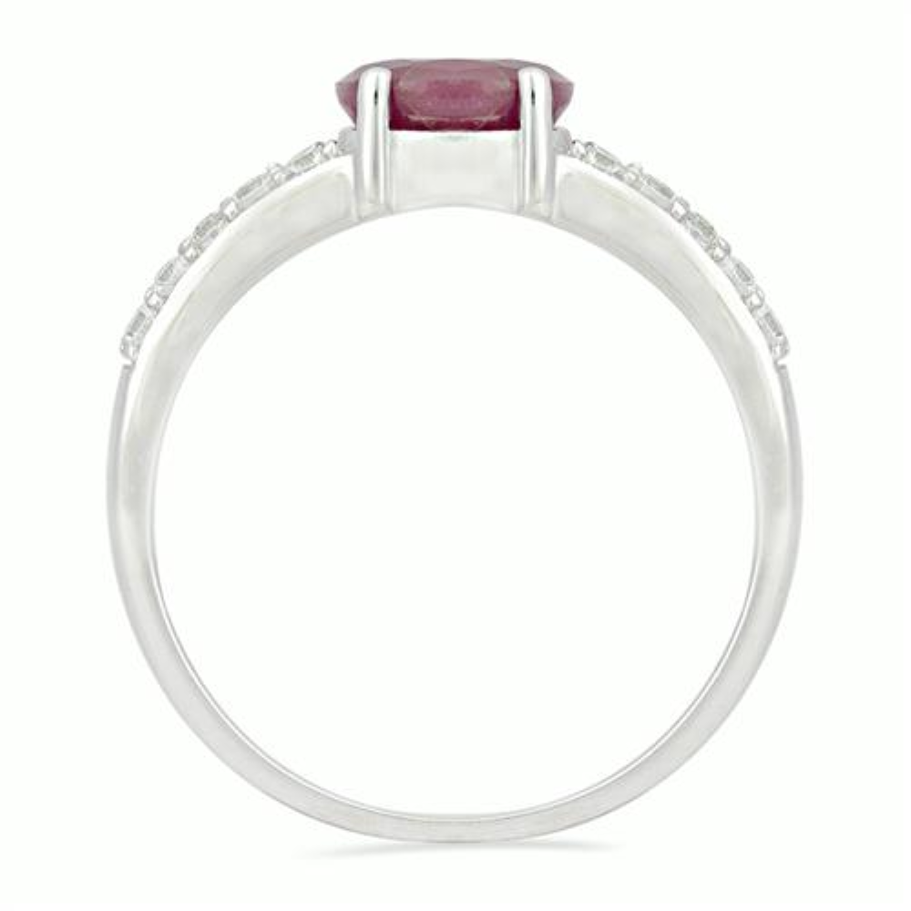 BUY NATURAL RUBY GEMSTONE CLASSIC  RING IN 925 SILVER