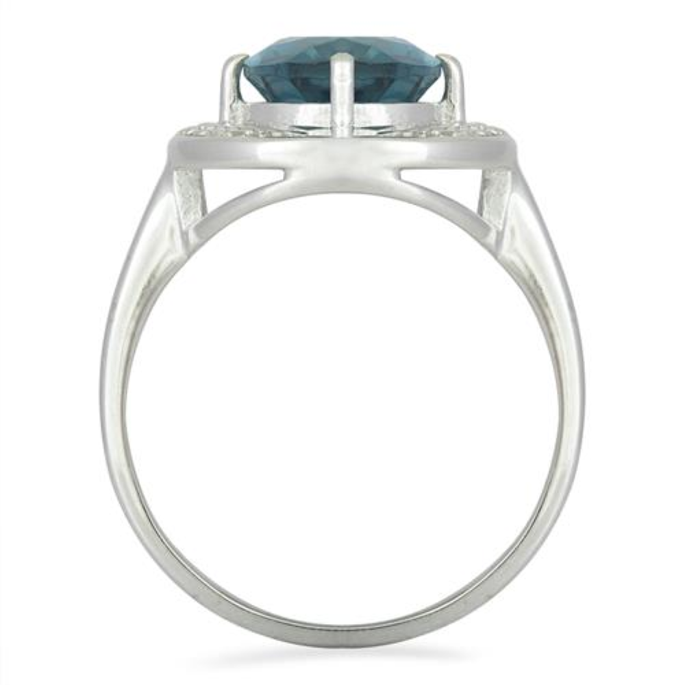 BUY STERLING SILVER LONDON TOPAZ GEMSTONE CLASSIC RING