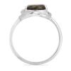 BUY NATURAL SMOKY GEMSTONE CLASSIC RING IN 925 SILVER