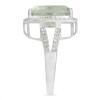 BUY NATURAL GREEN AMETHYST GEMSTONE BIG STONE RING IN 925 SILVER