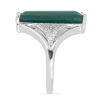 BUY REAL GREEN ONYX GEMSTONE BIG STONE RING IN 925 SILVER