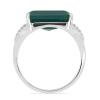BUY REAL GREEN ONYX GEMSTONE BIG STONE RING IN 925 SILVER