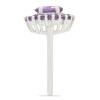 BUY AFRICAN AMETHYST GEMSTONE CLUSTER RING IN STERLING SILVER