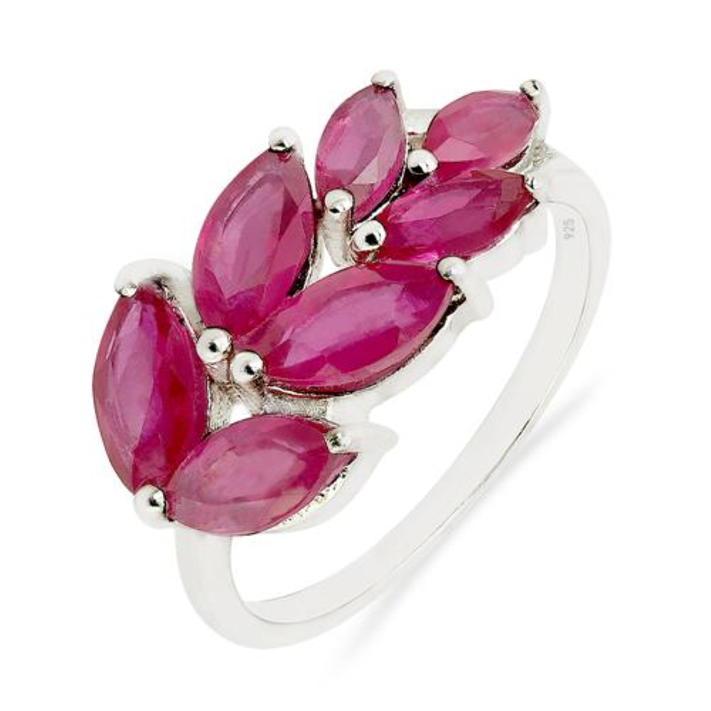 BUY NATURAL BLUE KYANITE GEMSTONE LEAF RING IN 925 SILVER
