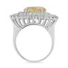BUY NATURAL CITRINE GEMSTONE HALO RING IN STERLING SILVER