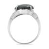 BUY STERLING SILVER NATURAL BLACK CORAL SINGLE STONE RING