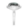 BUY STERLING SILVER NATURAL BLACK CORAL SINGLE STONE RING