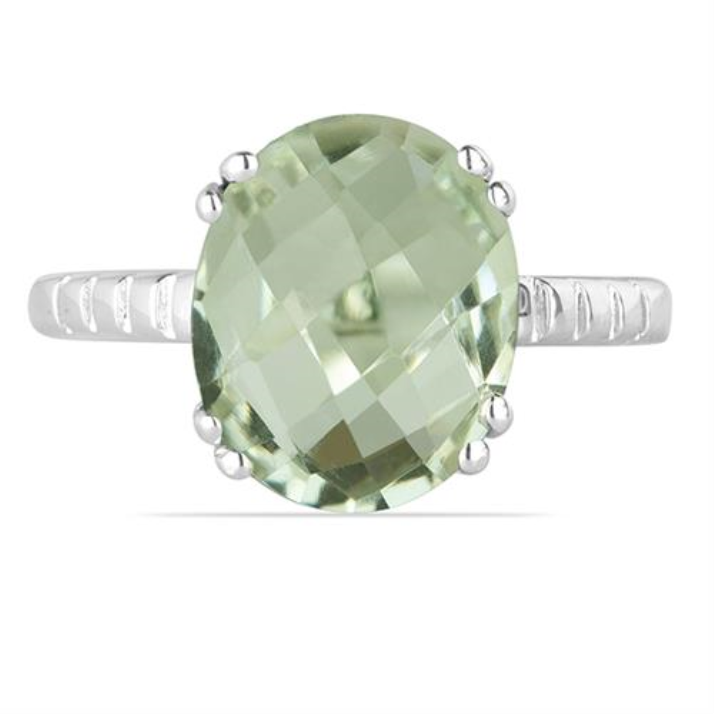 BUY NATURAL GREEN ONYX SINGLE STONE RING IN 925 SILVER