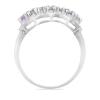 BUY 925 SILVER NATURAL AFRICAN  AMETHYST GEMSTONE CLUSTER RING