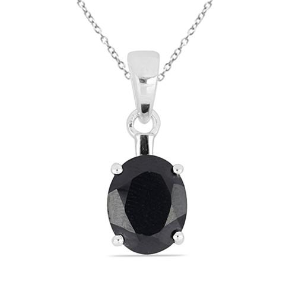 BUY 925 SILVER  BRAZILIAN AMETHYST SINGLE STONE PENDANT