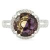 BUY SYNTHETIC AMETRINE GEMSTONE BIG STONE RING IN STERLING SILVER