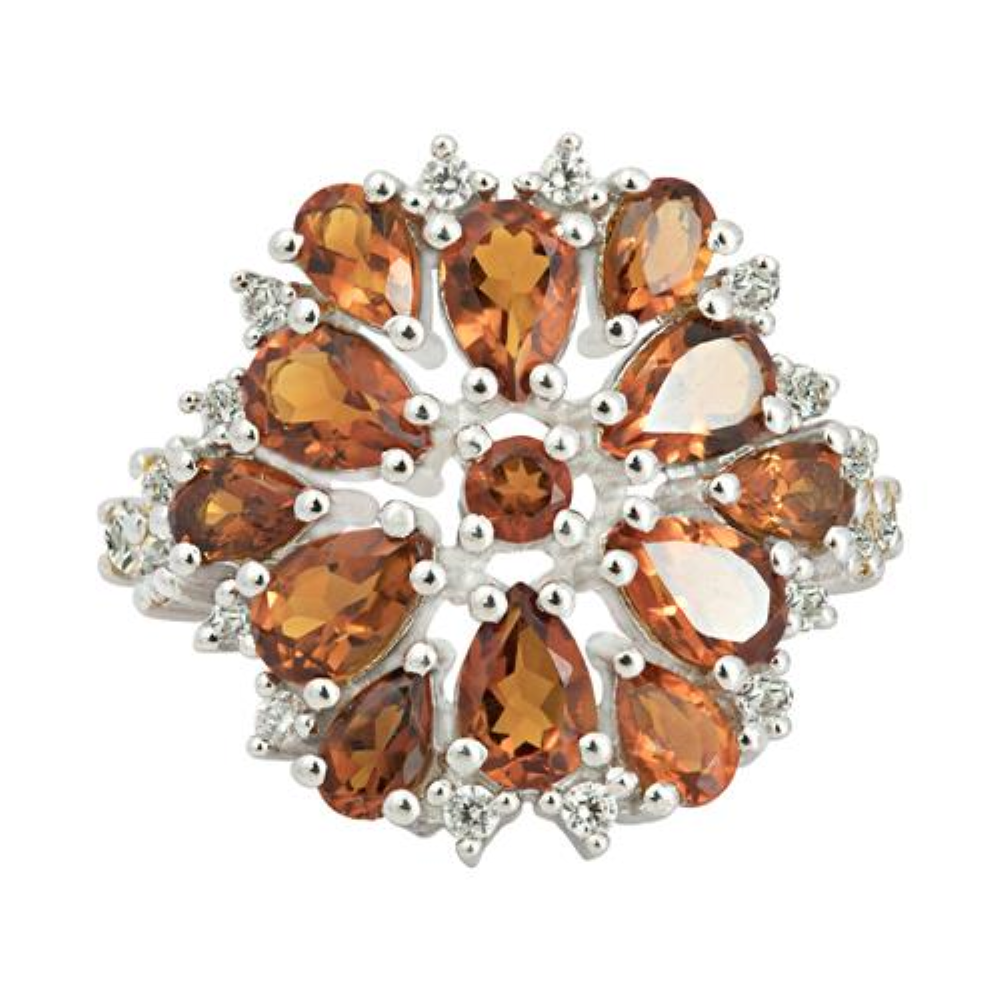 BUY 925 STERLING SILVER AUTHENTIC MADEIRA CITRINE STONE RING