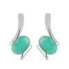 BUY GENUINE GREEN ONYX GEMSTONE EARRINGS IN 925 SILVER