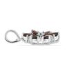 BUY REAL GARNET GEMSTONE CLUSTER PENDANT IN 925 STERLING SILVER – RHODIUM PLATED | JEWELPIN