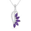 BUY NATURAL CHROME DIOPSIDE MULTI GEMSTONE STYLISH PENDANT IN STERLING SILVER