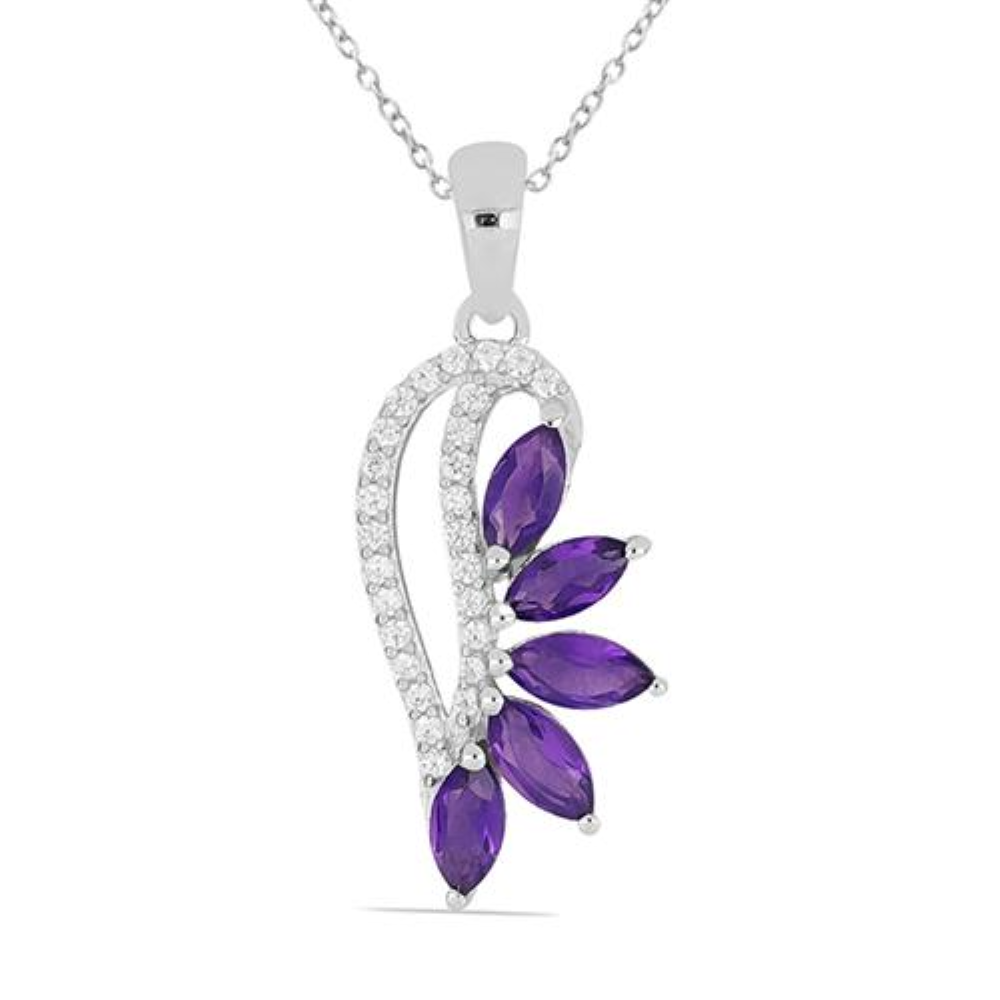 BUY NATURAL CHROME DIOPSIDE MULTI GEMSTONE STYLISH PENDANT IN STERLING SILVER