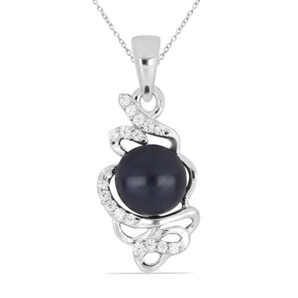 BUY STERLING SILVER PEACH FRESHWATER PEARL GEMSTONE PENDANT