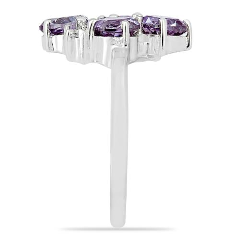 BUY STERLING SILVER SYNTHETIC ALEXANDERITE MULTI GEMSTONE RING