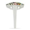 BUY 925 SILVER NATURAL MULTI TOURMALINE GEMSTONE CLUSTER RING