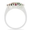 BUY 925 SILVER NATURAL MULTI TOURMALINE GEMSTONE CLUSTER RING