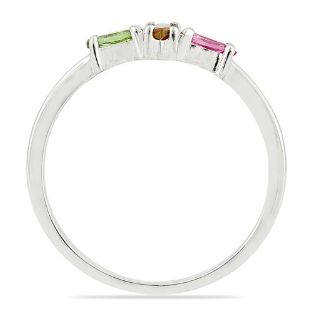 BUY 925 SILVER NATURAL MULTI TOURMALINE GEMSTONE RING