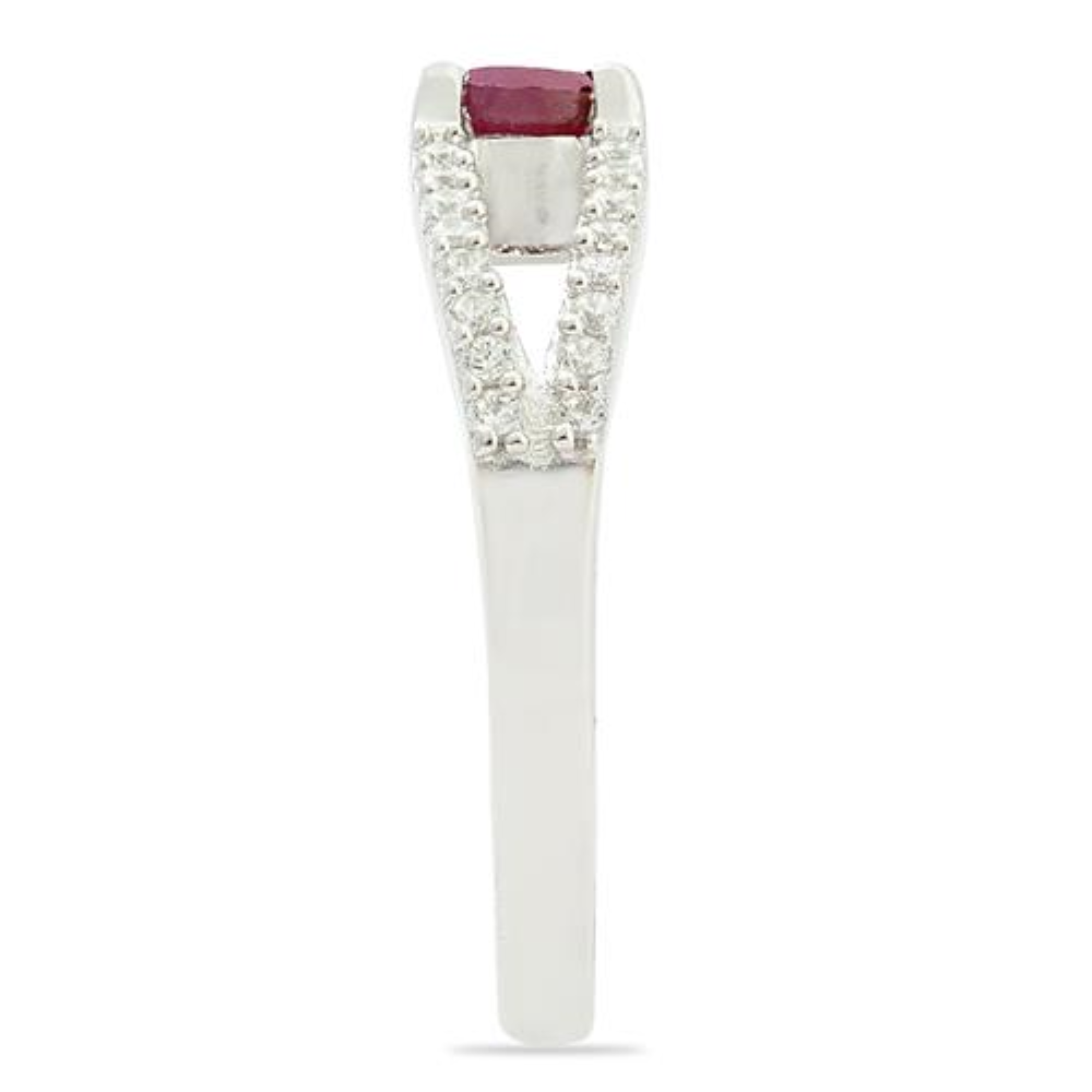 BUY 925 STERLING SILVER NATURAL INDIAN RUBY CLASSIC RING
