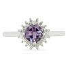 BUY 925 SILVER SYNTHETIC ALEXANDERITE GEMSTONE HALO RING