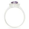BUY 925 SILVER SYNTHETIC ALEXANDERITE GEMSTONE HALO RING
