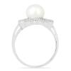 BUY 925 STERLING SILVER NATURAL WHITE FRESHWATER PEARL GEMSTONE RING