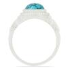 BUY STERLING SILVER SYNTHETIC TURQUOISE GEMSTONE RING