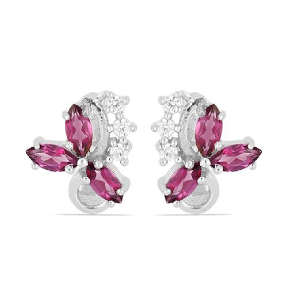 BUY NATURAL TANZANITE GEMSTONE EARRINGS IN 925 STERLING SILVER