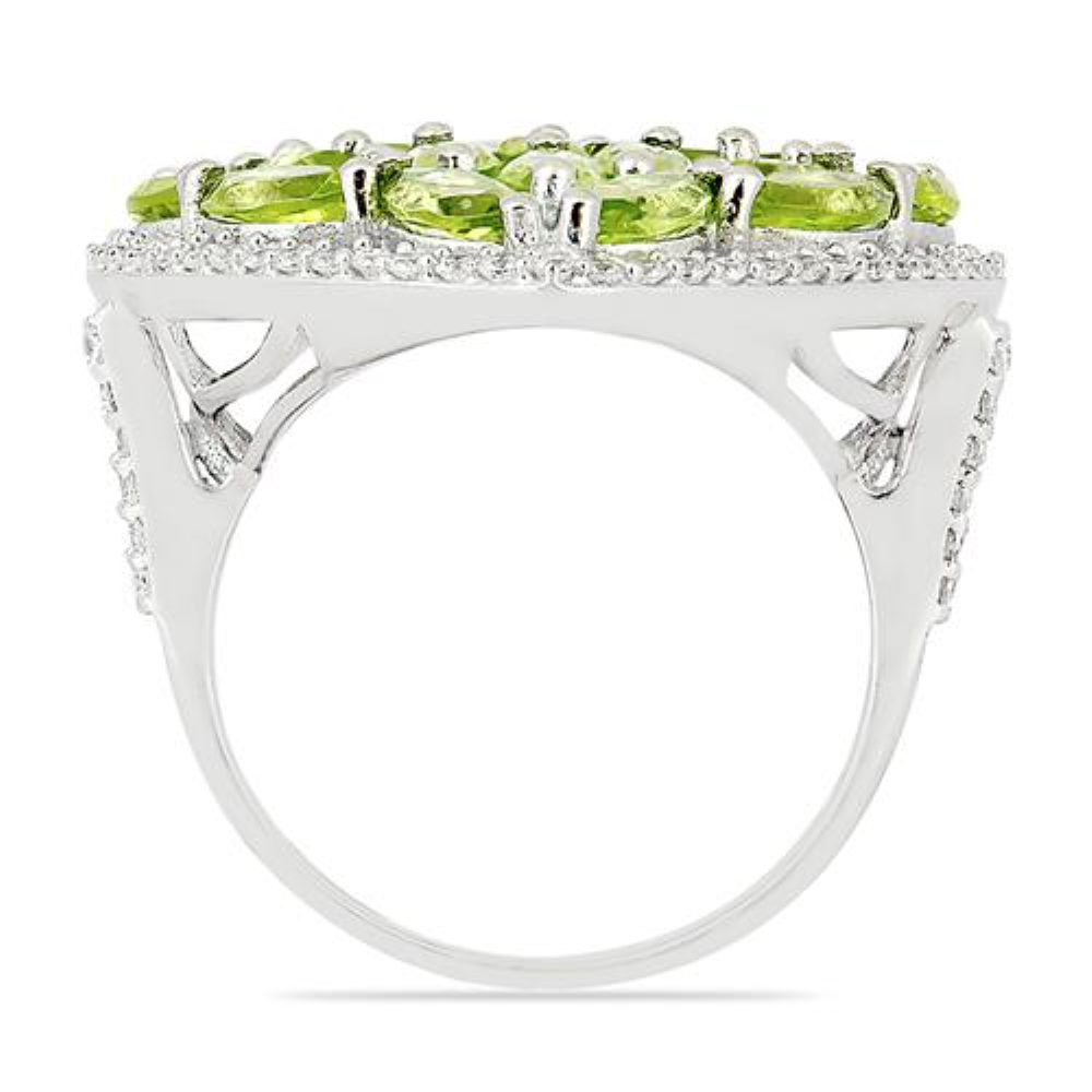 BUY REAL PERIDOT GEMSTONE STYLISH RING IN 925 SILVER