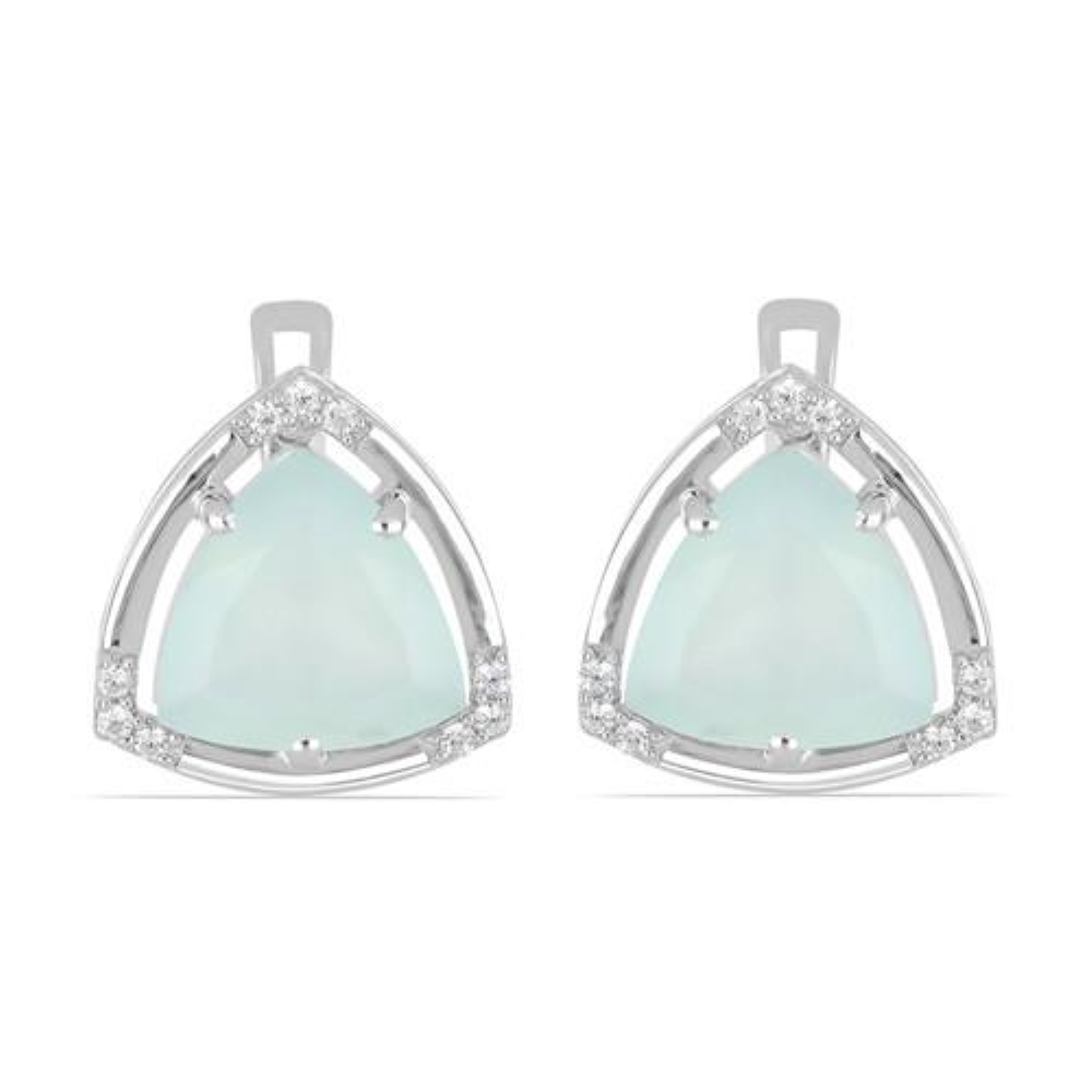BUY 925 SILVER  BRAZILIAN AMETHYST GEMSTONE CLASSIC EARRINGS