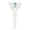 BUY REAL SKY BLUE TOPAZ SINGLE STONE RING IN 925 SILVER
