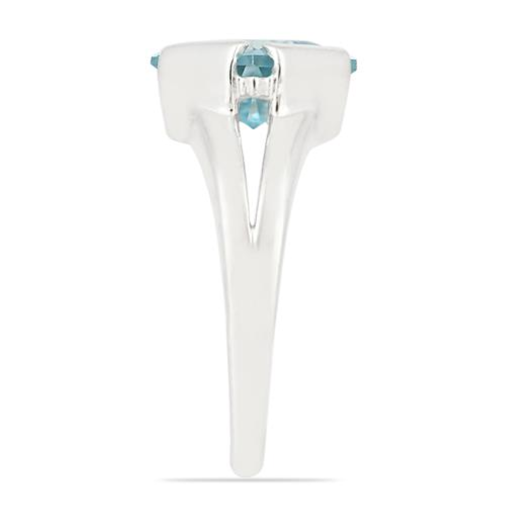 BUY REAL SKY BLUE TOPAZ SINGLE STONE RING IN 925 SILVER
