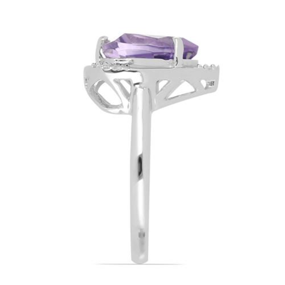 BUY BRAZILIAN AMETHYST GEMSTONE CLASSIC RING IN STERLING SILVER