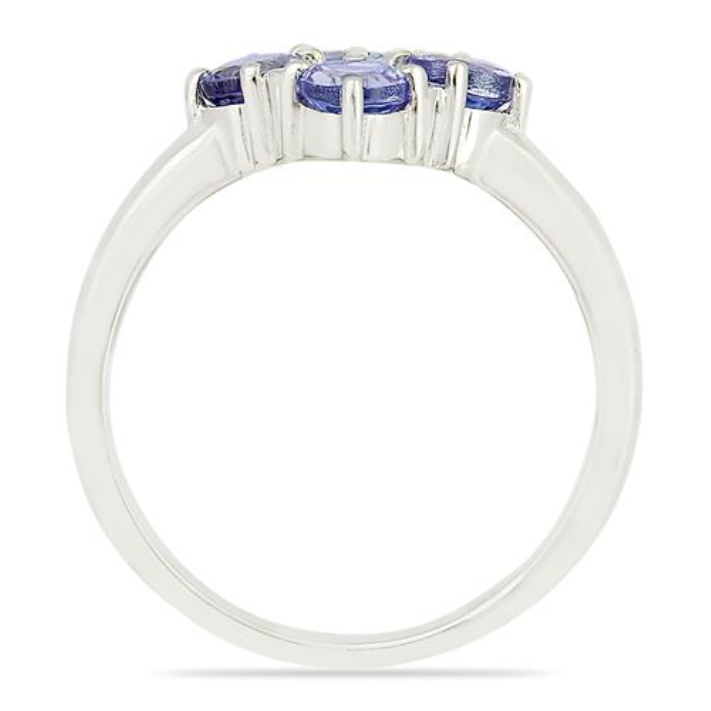 BUY REAL NATURAL TANZANITE MULTI STONE RING IN 925 SILVER