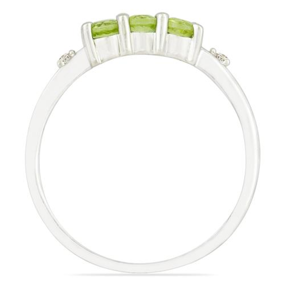 BUY REAL PERIDOT GEMSTONE RING IN 925 STERLING SILVER