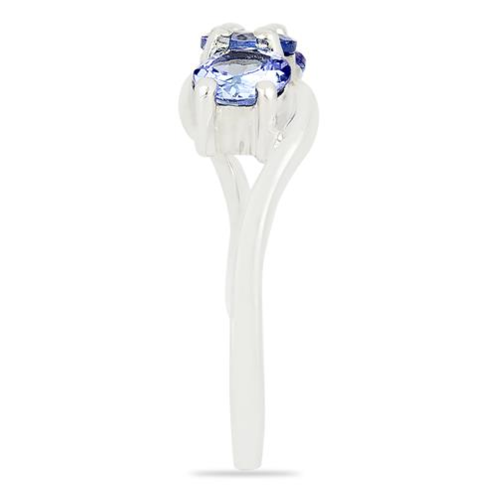 BUY 925 SILVER NATURAL TANZANITE MULTI STONE RING