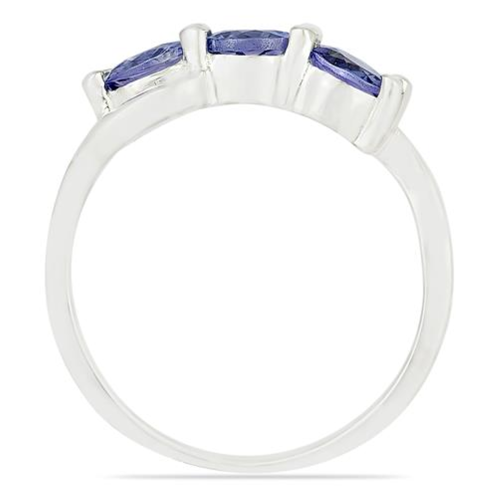 BUY 925 SILVER NATURAL TANZANITE MULTI STONE RING