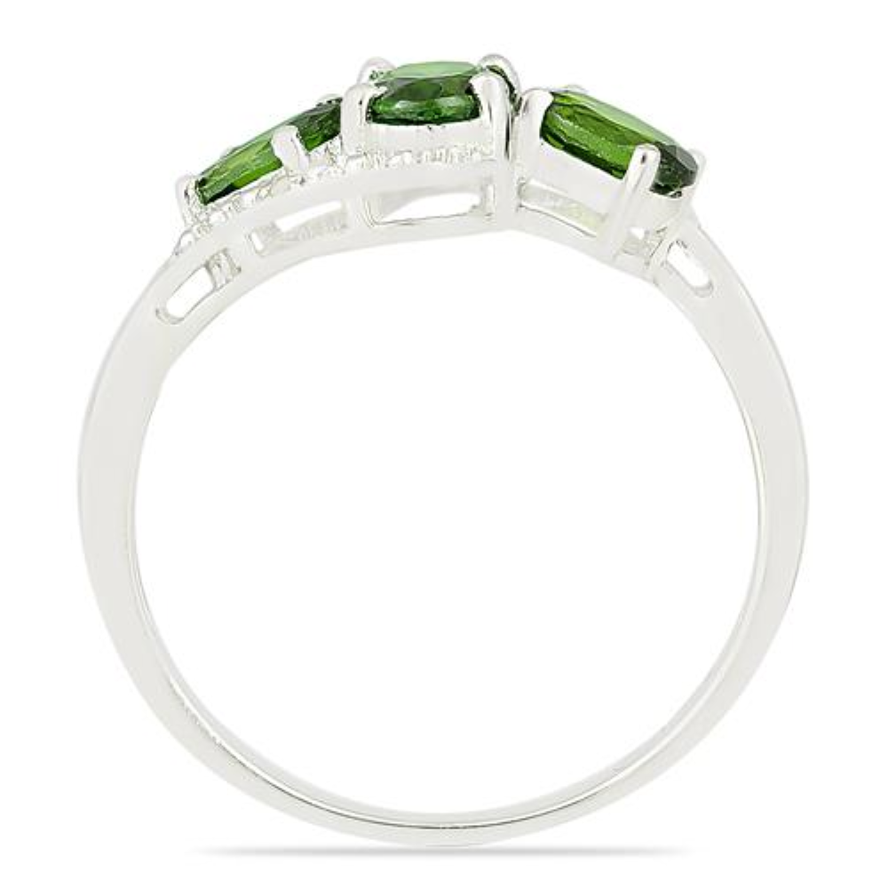 BUY NATURAL CHROME DIOPSITE STYLISH RING IN 925 STERLING SILVER