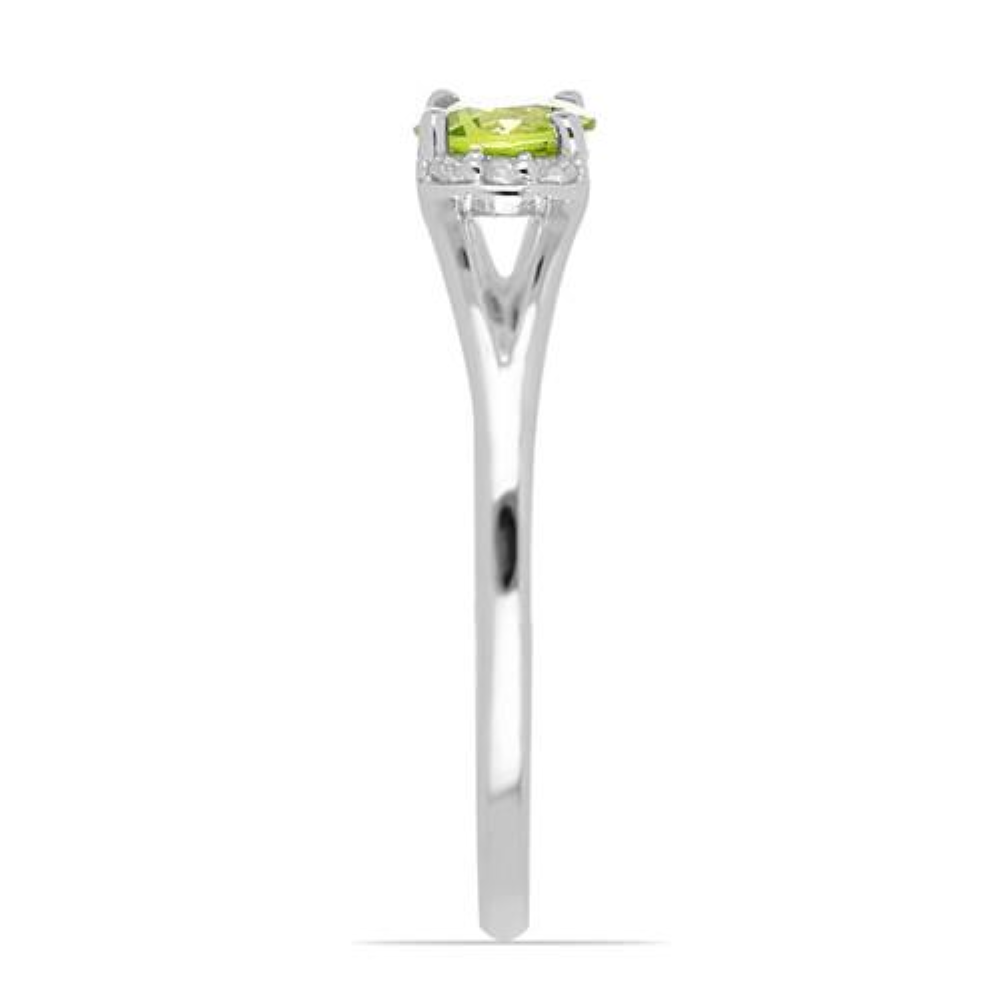 BUY STERLING SILVER NATURAL PERIDOT GEMSTONE CLASSIC RING