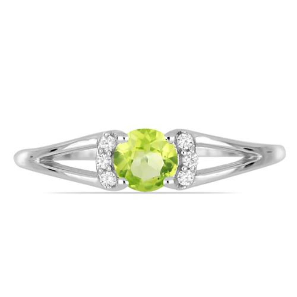 BUY STERLING SILVER NATURAL PERIDOT GEMSTONE CLASSIC RING