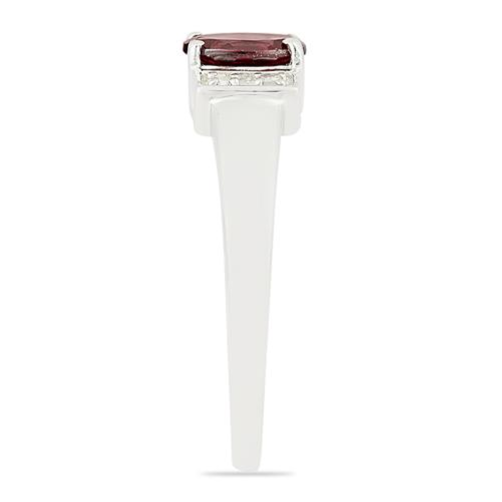 BUY NATURAL GARNET GEMSTONE CLASSIC RING IN STERLING SILVER