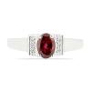 BUY NATURAL GARNET GEMSTONE CLASSIC RING IN STERLING SILVER